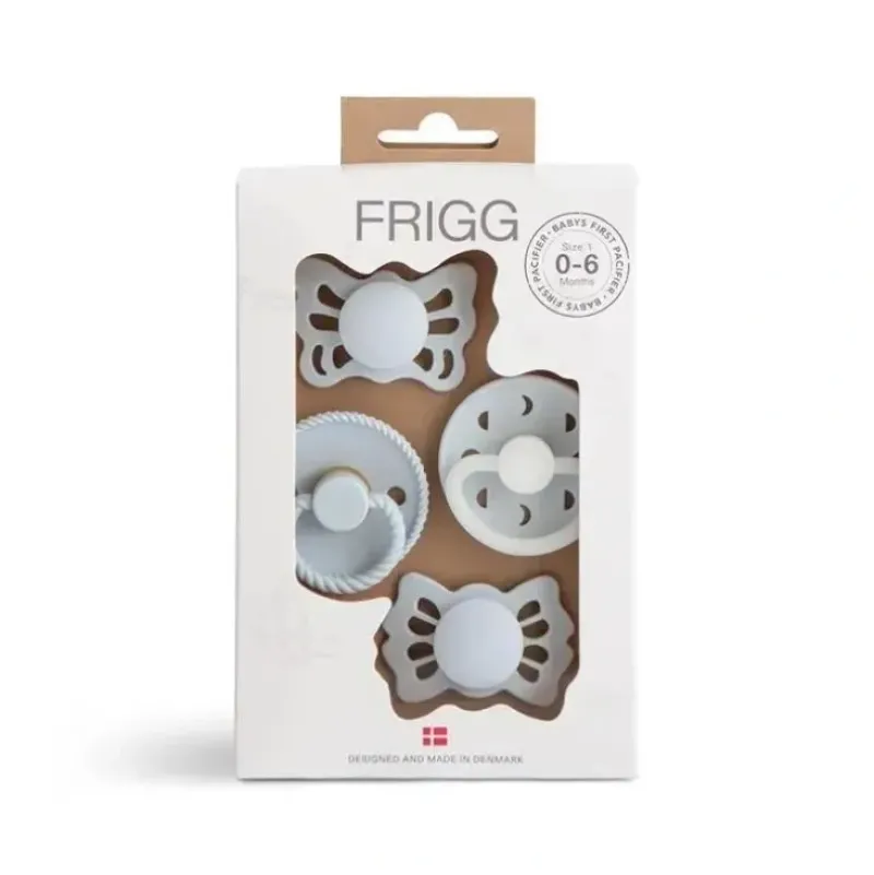 Shop All|Mushie - Frigg Baby's First Pacifier? Set, Moonlight Sailing 4-Pack, BPA-Free, 0 to 6 Months, Powder Blue - cutbabycare.com | baby boutique & care hub