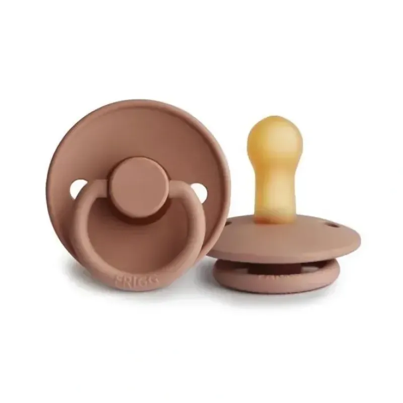 Shop All|Mushie - Frigg Natural Rubber Pacifier, Rose Gold - cutbabycare.com | baby boutique & care hub