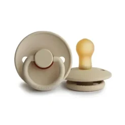 Shop All|Mushie - Frigg Natural Rubber Pacifier, Sandstone - cutbabycare.com | baby boutique & care hub