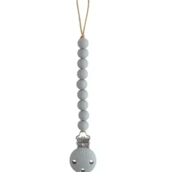 Shop All|Mushie - Hera Silicone Pacifier Clip, Stone - cutbabycare.com | baby boutique & care hub