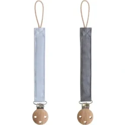 Shop All|Mushie - Linen Baby Pacifier Clip Holder, Soft Fabric Strap, 2-Pack, Powder BlueDeep Sea - cutbabycare.com | baby boutique & care hub
