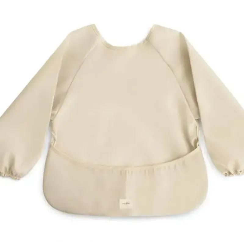 Shop All|Mushie - Long Sleeve Baby Bib, Waterproof Fabric, Adjustable Fit for Ages 6-24 Months, Fog - cutbabycare.com | baby boutique & care hub