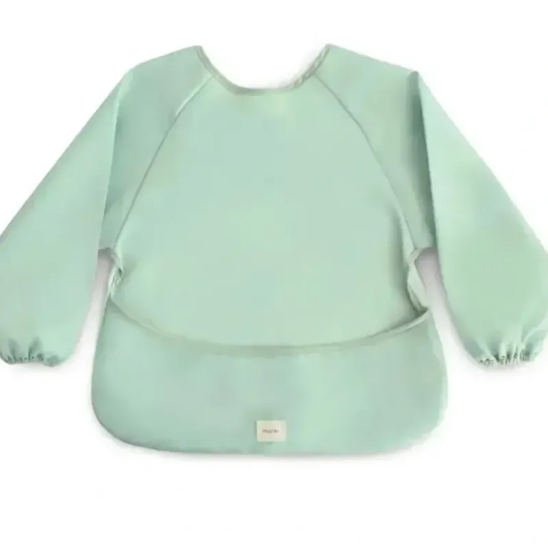 Shop All|Mushie - Long Sleeve Bib, Roman Green - cutbabycare.com | baby boutique & care hub