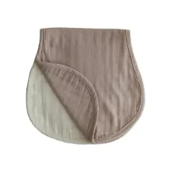 Shop All|Mushie - Muslin Burp Cloth Organic Cotton 2-Pack - Natural/Fog - cutbabycare.com | baby boutique & care hub