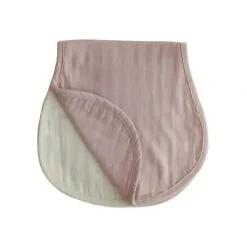 Shop All|Mushie - Muslin Burp Cloth Organic Cotton 2-Pack - Blush/Fog - cutbabycare.com | baby boutique & care hub