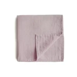 Shop All|Mushie - Muslin Swaddle Blanket - Soft Mauve - cutbabycare.com | baby boutique & care hub