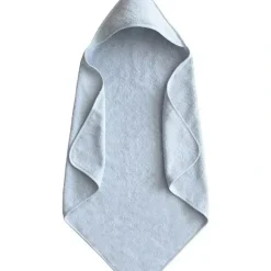 Bath Potty|Mushie - Organic Cotton Baby Hooded Towel, Baby Blue - cutbabycare.com | baby boutique & care hub
