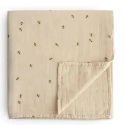 Shop All|Mushie - Organic Cotton Muslin Swaddle Blanket, Bee - cutbabycare.com | baby boutique & care hub