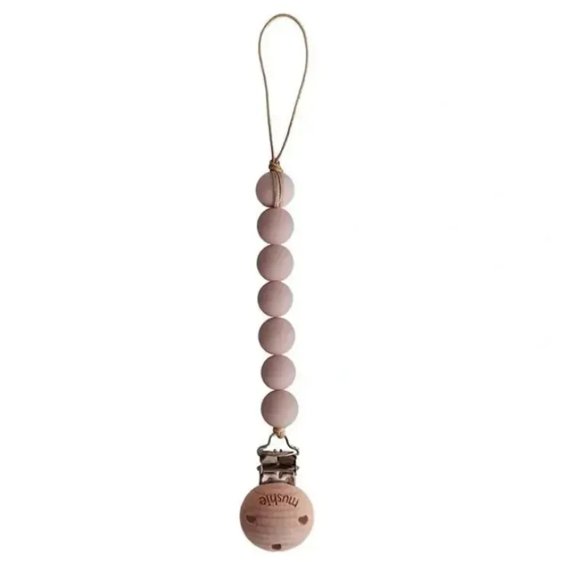 Shop All|Mushie - Pacifier Clip Halo, Blush - cutbabycare.com | baby boutique & care hub