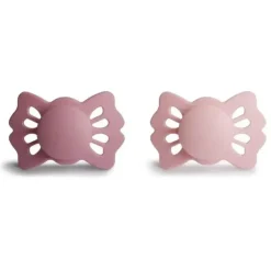 Shop All|Mushie - 2Pk Cedar/Baby Pink Lucky Symmetrical Silicone Pacifier, 0/6M - cutbabycare.com | baby boutique & care hub