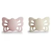 Shop All|Mushie - 2Pk Cream/Blush Butterfly Anatomical Silicone Pacifier, 0/6M - cutbabycare.com | baby boutique & care hub