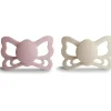 Shop All|Mushie - 2Pk Cream/Blush Butterfly Anatomical Silicone Pacifier, 6/18M - cutbabycare.com | baby boutique & care hub