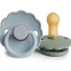 Shop All|Mushie - 2Pk Frigg Daisy Natural Rubber Baby Pacifier, Powder Blue/Sage, 6/18M - cutbabycare.com | baby boutique & care hub