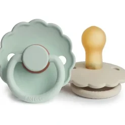 Shop All|Mushie - 2Pk Frigg Daisy Natural Rubber Baby Pacifier, Seafoam/Cream, 0/6M - cutbabycare.com | baby boutique & care hub