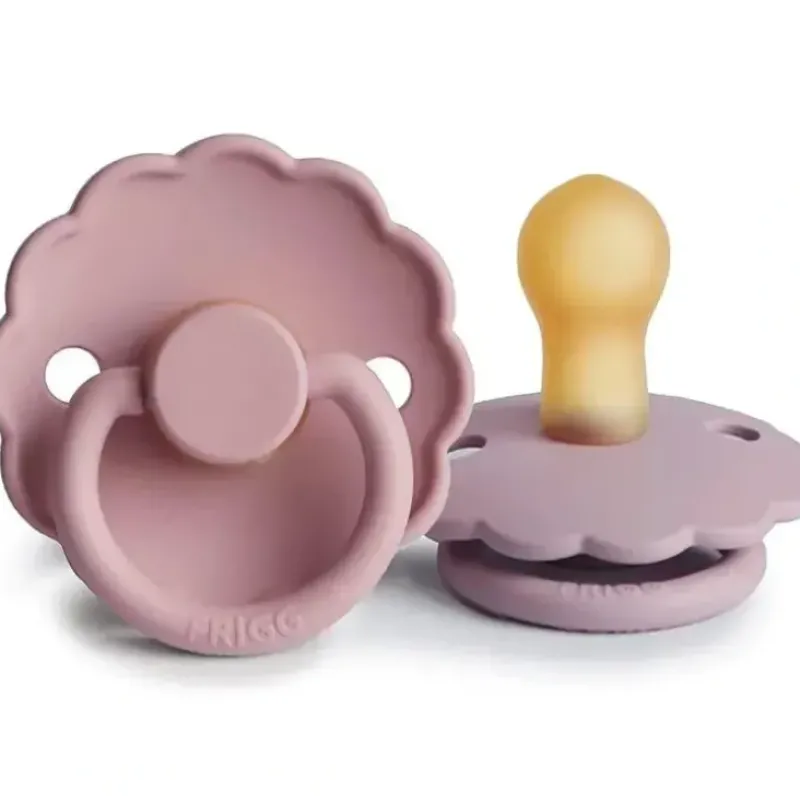 Shop All|Mushie - 2Pk Frigg Daisy Natural Rubber Baby Pacifier, Baby Pink/Soft Lilac, 0/6M - cutbabycare.com | baby boutique & care hub