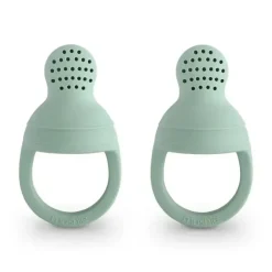 Shop All|Mushie - 2Pk Silicone Fresh Food Feeder Cambridge Blue - cutbabycare.com | baby boutique & care hub