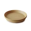 Shop All|Mushie - Round Dinnerware Plates Set Of 2 (Mustard) - cutbabycare.com | baby boutique & care hub