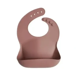 Shop All|Mushie - Silicone Baby Bib - Woodchuck - cutbabycare.com | baby boutique & care hub