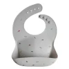 Shop All|Mushie - Silicone Baby Bib, Safari Light Grey - cutbabycare.com | baby boutique & care hub
