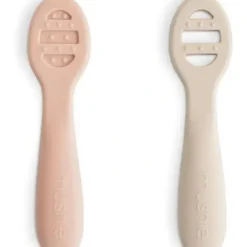 Shop All|Mushie - Silicone First Feeding Baby Spoons, 2 Pack, Blush, Shifting Sand - cutbabycare.com | baby boutique & care hub