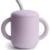 Shop All|Mushie - Silicone Training Cup & Straw, Soft Lilac - cutbabycare.com | baby boutique & care hub