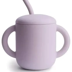 Shop All|Mushie - Silicone Training Cup & Straw, Soft Lilac - cutbabycare.com | baby boutique & care hub