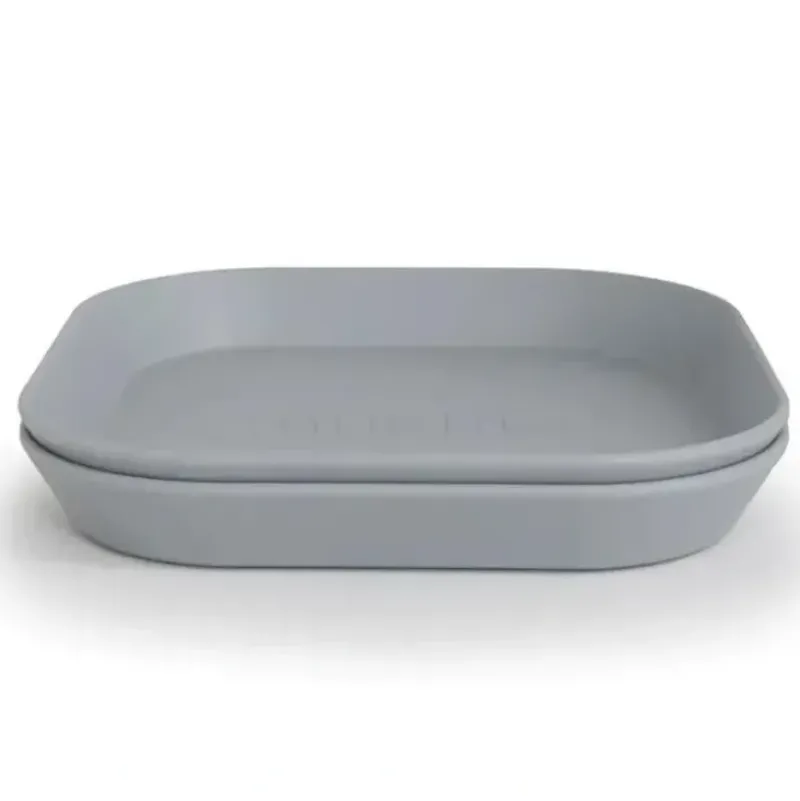 Shop All|Mushie - Square Dinnerware Plates Set, Cloud - cutbabycare.com | baby boutique & care hub