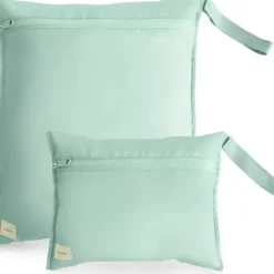 Stroller|Mushie - Water Resistant Wet Bags, Large & Small Reusable Storage Bag, Set of 2 Roman Green - cutbabycare.com | baby boutique & care hub