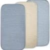 Shop All|Mushie - Waterproof Changing Pad Liners, 100% Organic Cotton, Set of 3, Blue Combo - cutbabycare.com | baby boutique & care hub