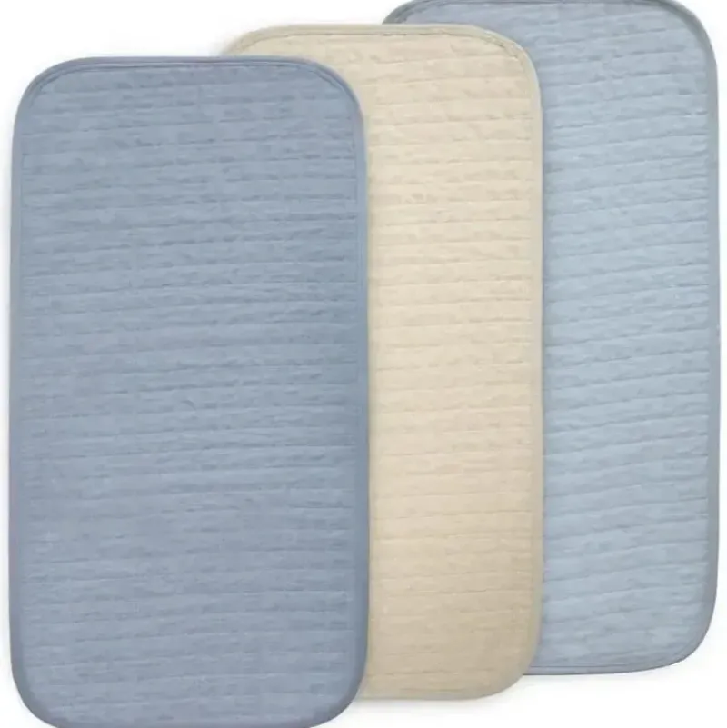 Shop All|Mushie - Waterproof Changing Pad Liners, 100% Organic Cotton, Set of 3, Blue Combo - cutbabycare.com | baby boutique & care hub