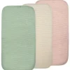 Shop All|Mushie - Waterproof Changing Pad Liners, 100% Organic Cotton, Set of 3, Blush Combo - cutbabycare.com | baby boutique & care hub