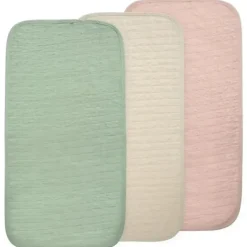 Shop All|Mushie - Waterproof Changing Pad Liners, 100% Organic Cotton, Set of 3, Blush Combo - cutbabycare.com | baby boutique & care hub