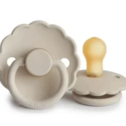 Shop All|Mushie Frigg Daisy Natural Rubber Pacifier Sandstone - cutbabycare.com | baby boutique & care hub