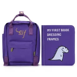 My First Book Dressing Frame Purple Montessori Education Kids Gift Books - cutbabycare.com | baby boutique & care hub* Discount