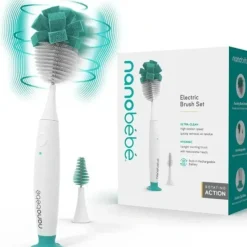 Nanobebe - E-Brush Baby Bottle Cleaner, Electric Bottle Cleaning Brush - cutbabycare.com | baby boutique & care hub* Store