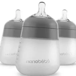 Nanobebe - 9Oz 3Pk Flexy Silicone Baby Bottle, Grey - cutbabycare.com | baby boutique & care hub* Best