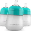 Shop All|Nanobebe - 3Pk Teal Flexy Silicone Baby Bottle, 9Oz - cutbabycare.com | baby boutique & care hub