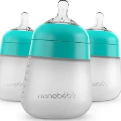 Shop All|Nanobebe - 3Pk Teal Flexy Silicone Baby Bottle, 9Oz - cutbabycare.com | baby boutique & care hub