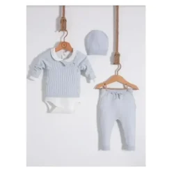 Nipperland - Baby Blue Knitted Outfit Set - cutbabycare.com | baby boutique & care hub* Store