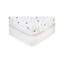 Shop All|Nojo - 2Pk Hugs & Kisses Fitted Crib Sheet Set - cutbabycare.com | baby boutique & care hub