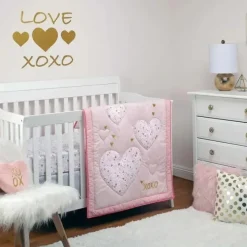 NoJo She's So Lovely 4-Piece Crib Bedding Set - Pink - cutbabycare.com | baby boutique & care hub* Hot