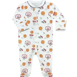 Noomie - Baby Basketball Court Zipper Footie - cutbabycare.com | baby boutique & care hub* Fashion