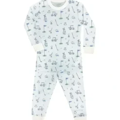 Noomie - Baby Boy Let's Golf Long Sleeve Pajama Set, Blue - cutbabycare.com | baby boutique & care hub* Online