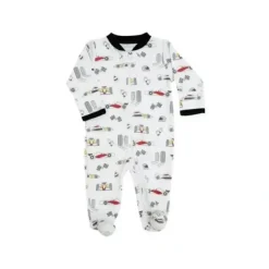 Noomie - Baby Boy Zipper Footie Race Cars - cutbabycare.com | baby boutique & care hub* Shop