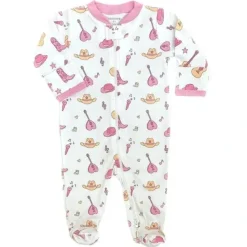 Noomie - Baby Girl Country Music Zipper Footie - cutbabycare.com | baby boutique & care hub* Best Sale