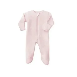 Noomie - Baby Girl Zipper Footie Pink Hearts Jacquard - cutbabycare.com | baby boutique & care hub* Online