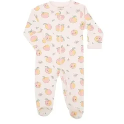 Noomie - Baby Girl Zipper Footie Peaches - cutbabycare.com | baby boutique & care hub* Shop