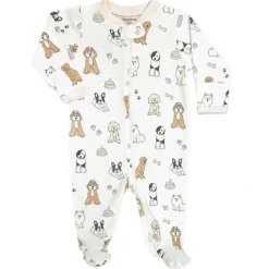 Noomie - Doggie Day Care Zipper Footie - cutbabycare.com | baby boutique & care hub* Best