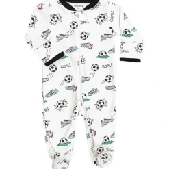 Noomie - Zipper Footie Soccer - cutbabycare.com | baby boutique & care hub* Best Sale