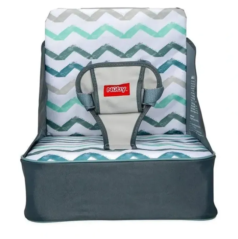 Shop All|Nuby - Fabric Collapsible Booster Seat With Straps, Chevron - cutbabycare.com | baby boutique & care hub